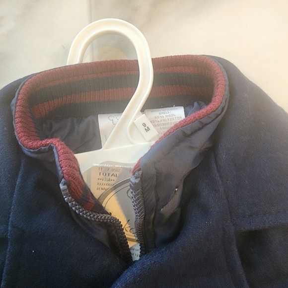 KOALA,wool boys size 9 month navy blue zip up and button up ( 2 layer)pea coat. - Picture 8 of 16